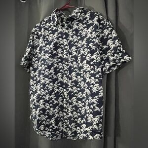 Goodfellow & Co Navy and White Casual Shirt